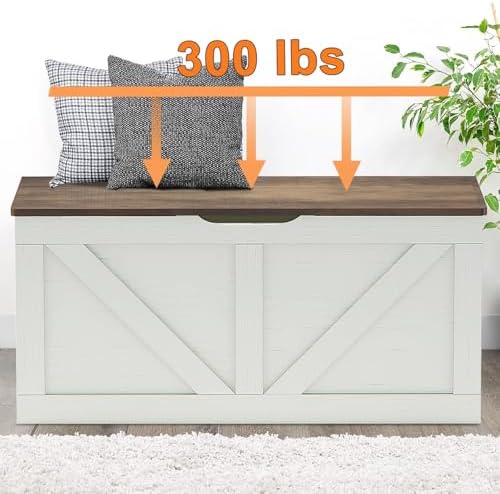Timberer 39.4" Storage Chest, Wooden Storage Bench, Large Storage Trunk