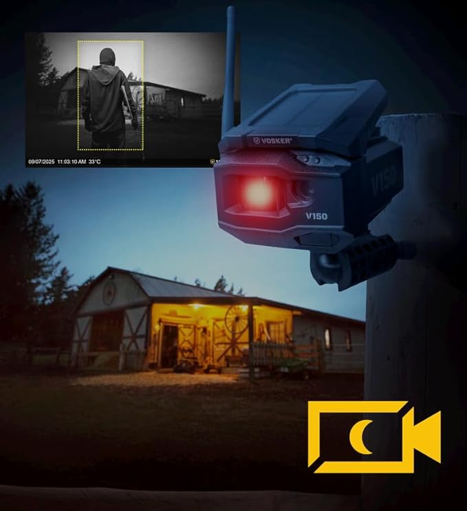 Vosker V150 Solar-Powered LTE Cellular Photo Security Outdoor Camera | Motion