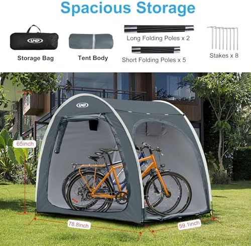 UNP Bike Storage Shed Tent, Waterproof Bike Storage Tent for 1/2/3/4 Bikes