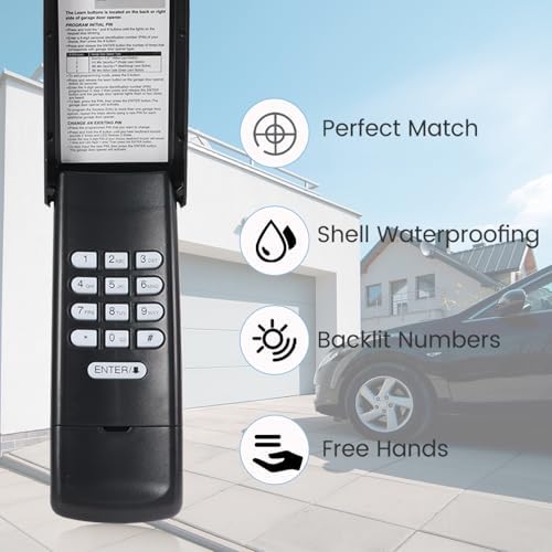 Black for liftmaster Chamberlain Garage Door Opener Keypad Remote Universal