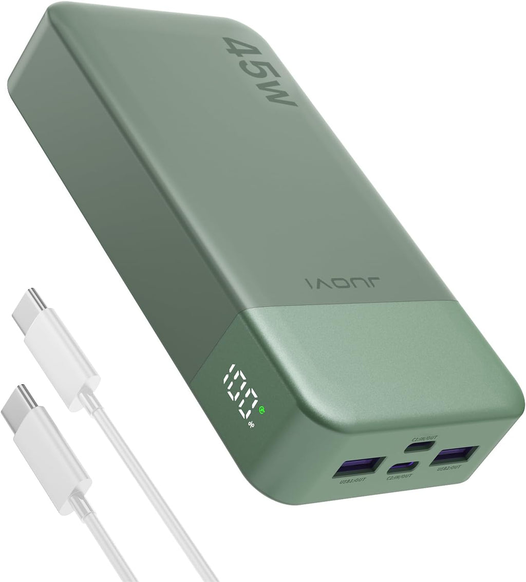 JUOVI J2621 Power Bank Portable Charger 20000mAh 45W, PD 3.0 QC 4.0 Fast