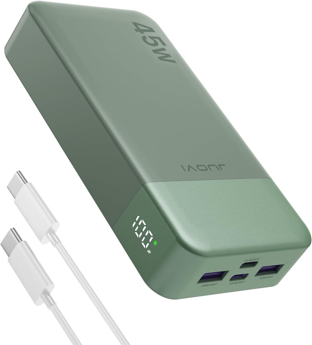 JUOVI J2621 Power Bank Portable Charger 20000mAh 45W, PD 3.0 QC 4.0 Fast