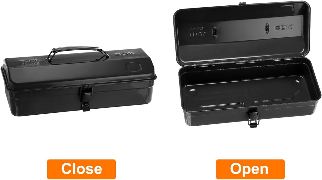 harfington tool box 14.2" portable steel tool box, close-up detail