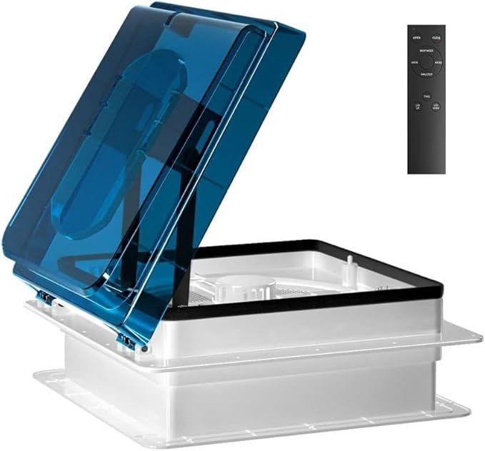 2012 Air Max 14" Vent RV Roof Vent Reversible Exhuast Fan, Ultra Low Sound RV