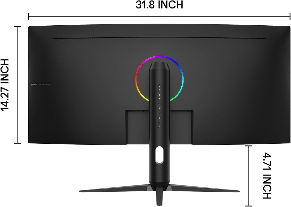 KOORUI 34 Inch 240Hz Ultrawide Curved Gaming Monitor, WQHD 3440×1440, 1500R, HDR400, PIP/PBP, 90% DIC-P3, Adaptive Sync, HDMI 2.1/DP 1.4, Tilt/Swivel/Height Adjustable, VESA for PC Gaming, Work & Play