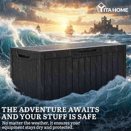 YITAHOME 100 Gallon Large Outdoor Deck Box