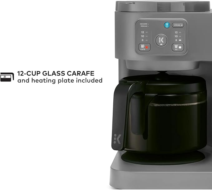 K Duo Coffee Maker for Hot and Iced Drinks, Single Serve KCup Pod Brewer and 12