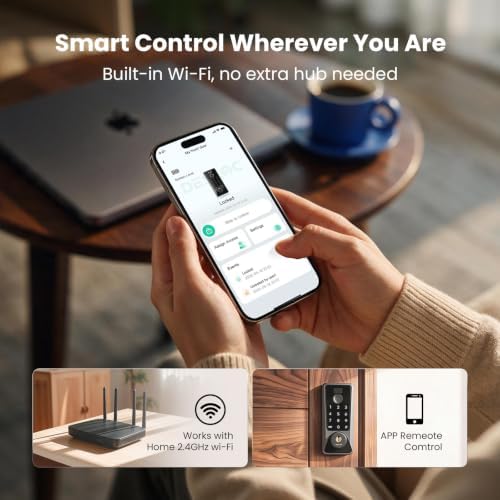 DESLOC WiFi Fingerprint Smart Keypad Door Lock D110 Plus with App Control