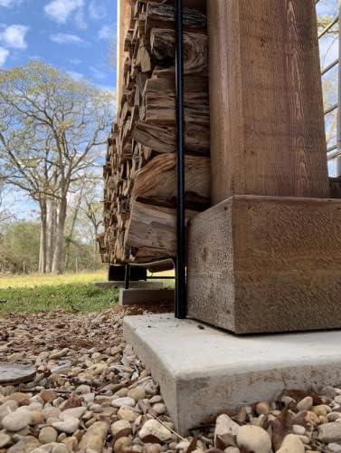 rocky mountain goods 8 ft firewood rack, close-up detail