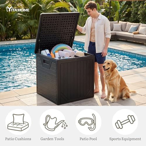 YITAHOME 150 Gallon Large Outdoor Storage Box w/Double Wall