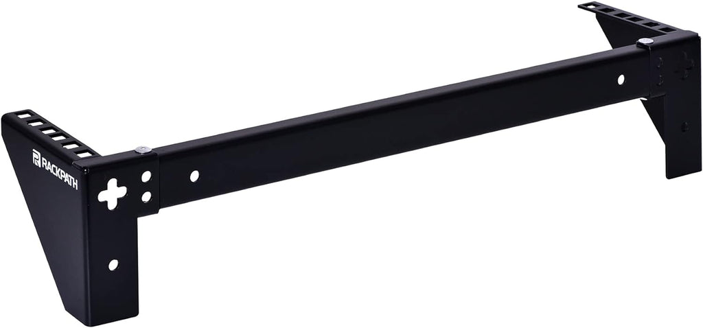 rackpath 2u vertical wall mount rack - heavy, side view