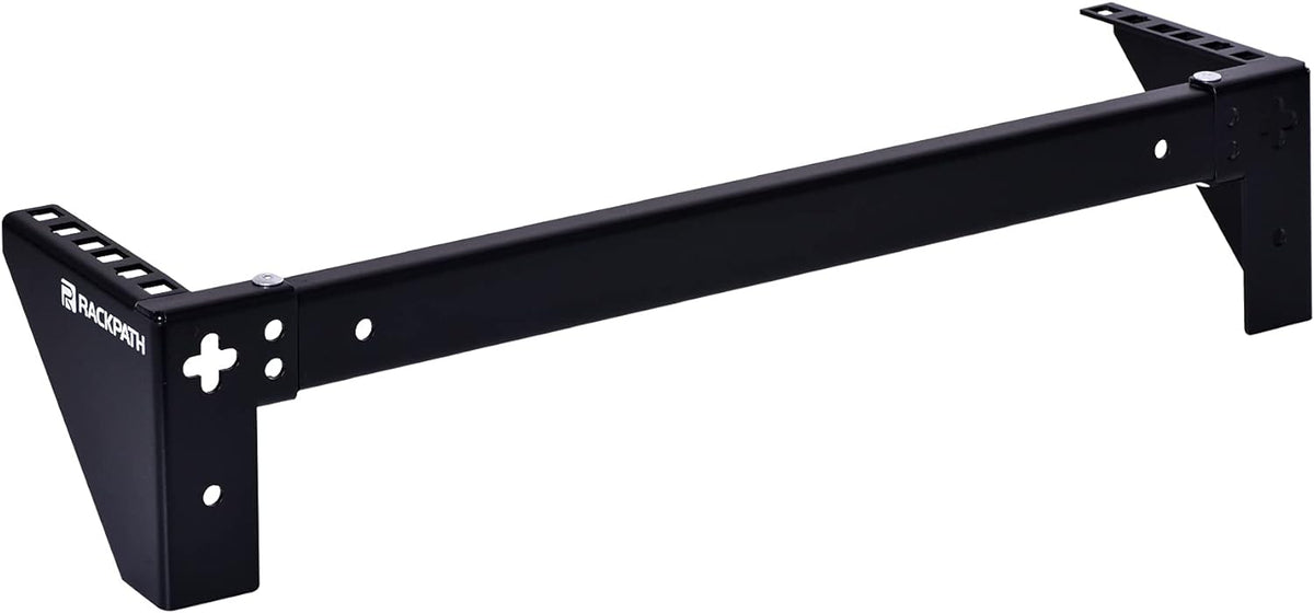 rackpath 2u vertical wall mount rack - heavy, side view