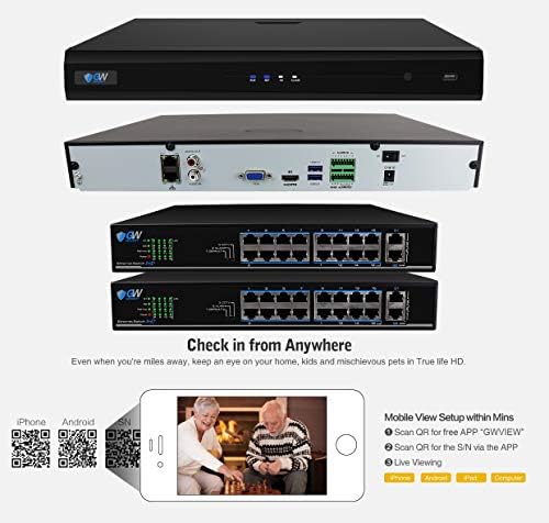 gw security 32 channel 5mp 30fps real-time ndaa, side view