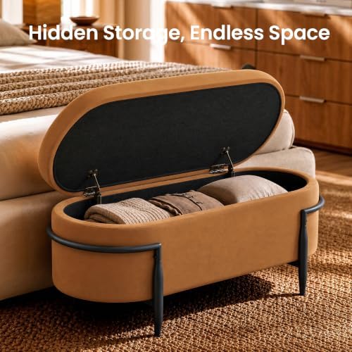 ModernMate 42.7" Storage Ottoman Bench, End of Bed Storage Chest Bench