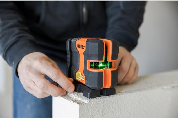 Johnson Level & Tool JLN300-GNCL Laser Level, Self-Leveling Cross-Line Laser