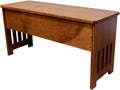 Rustic Red Door Co. Wooden Storage Bench for Entryway with Lid, Mission Style, Solid Rustic Quartersawn Oak Wood with Slats and Anti-Slam Hinges, 60'', Asbury Stain