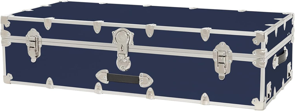 Rhino Trunk & Case Trundle Home Storage & College Trunk - 44”x20”x12” - 1500+ lbs Capacity. USA Made Secure Under-Dorm Bed Footlocker for Clothes and Food, and Underbed Shoe Storage Box