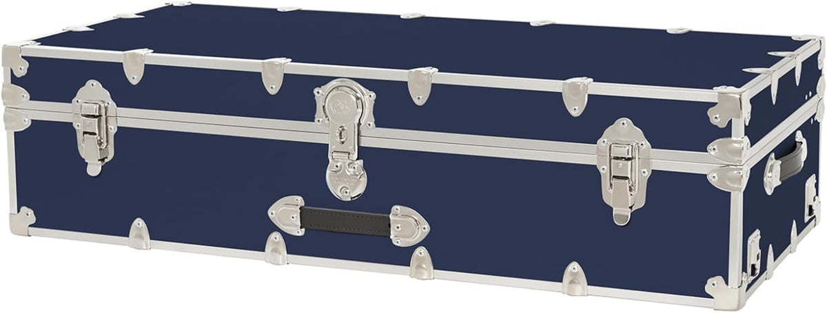 Rhino Trunk & Case Trundle Home Storage & College Trunk - 44”x20”x12” - 1500+ lbs Capacity. USA Made Secure Under-Dorm Bed Footlocker for Clothes and Food, and Underbed Shoe Storage Box