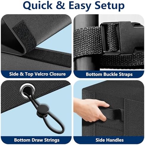 AMAGABELI GARDEN & HOME 8ft Firewood Cover Waterproof Log Rack Cover Outdoor Wood Rack Cover Heavy Duty 600D Oxford Firewood Storage Cover Fire Wood Holder Cover Black