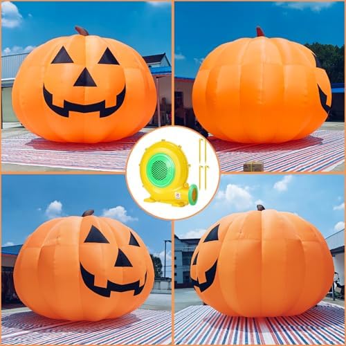 Giant 26Ft Halloween Inflatables Pumpkin Decorations, Blow Up Yard Decorations with 750W Waterproof Air Blower & LED Lights for Commercial Use, Outdoor Yard Lawn Halloween Party