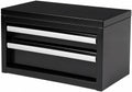 Mini 2-Drawer Steel Tool Box Black