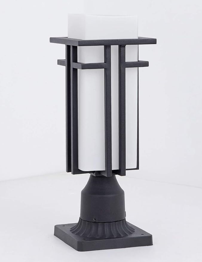 EERU Outdoor Post Lights Waterproof Metal Frame