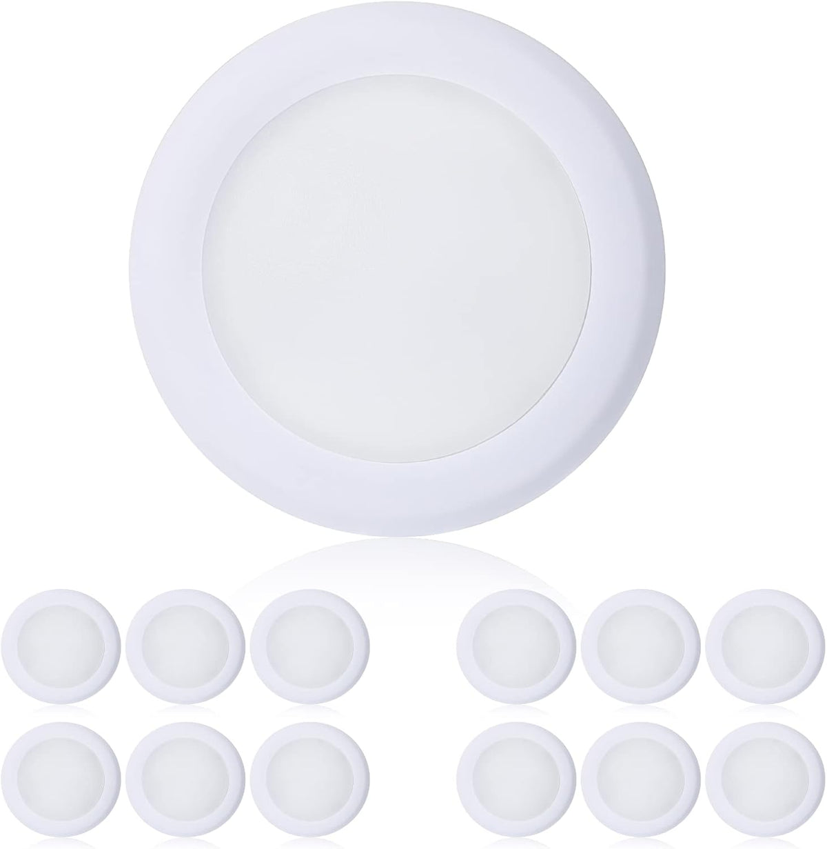 TOPELER 12 Pack Surface Mount LED Ceiling Light, 6 Inch Low Profile Dimmable