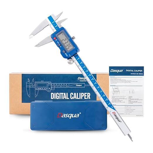 Dasqua 8”/200mm Digital Caliper, Stainless Steel Precision Measuring Tool
