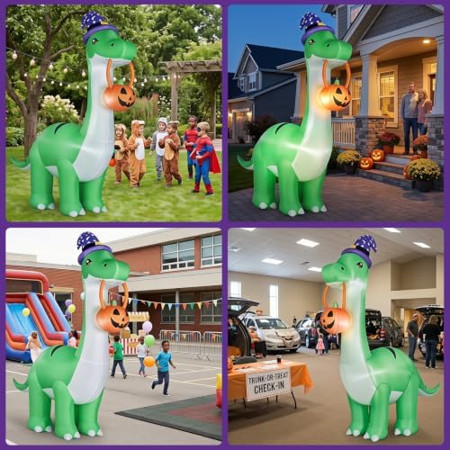 12FT Halloween Inflatable Huge Dinosaur Decorations Outdoor Blow Up