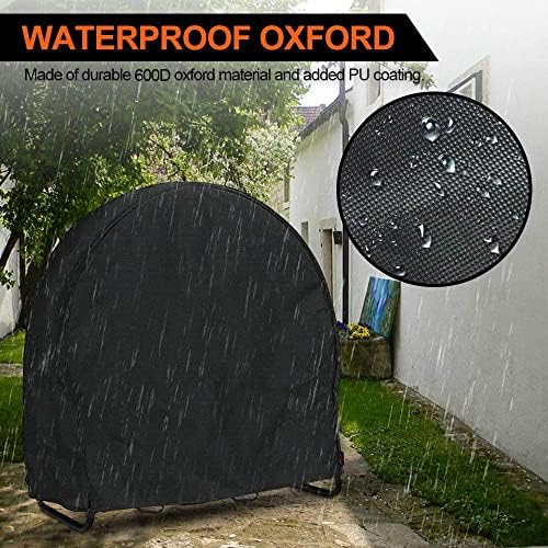 Firewood Round Rack Cover, 40" Outside Log Hoop Cover Wood Pile Rain Covers