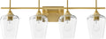 VONLUCE Bathroom Vanity Light, 4 Light Bathroom Light Fixture Over Mirror