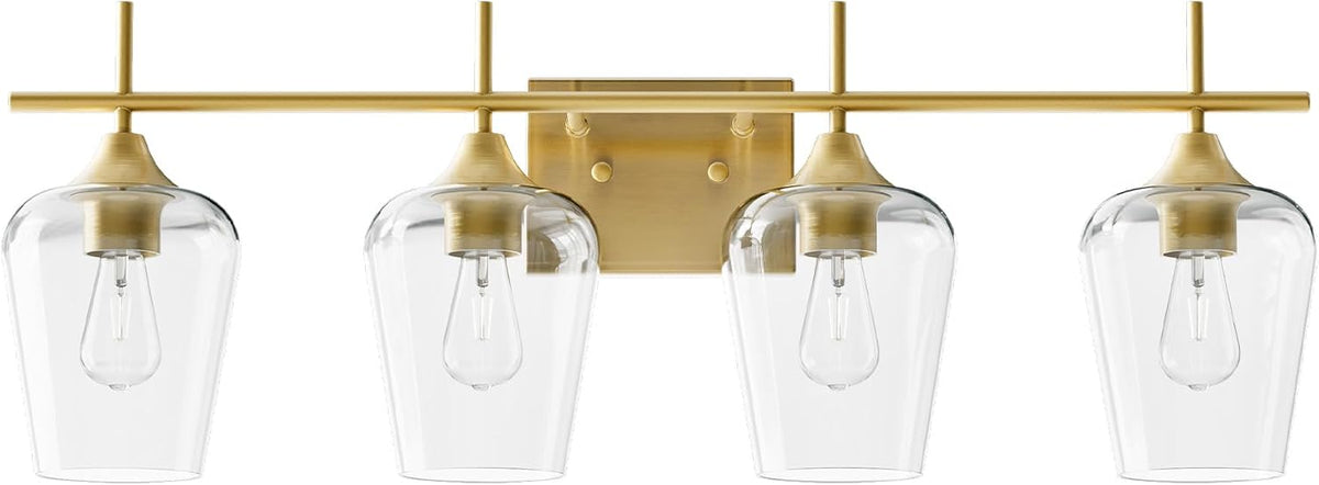 VONLUCE Bathroom Vanity Light, 4 Light Bathroom Light Fixture Over Mirror