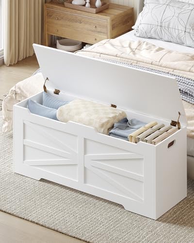 Hzuaneri 47.2" Wooden Storage Chest Extra Large | 59 Gal | White
