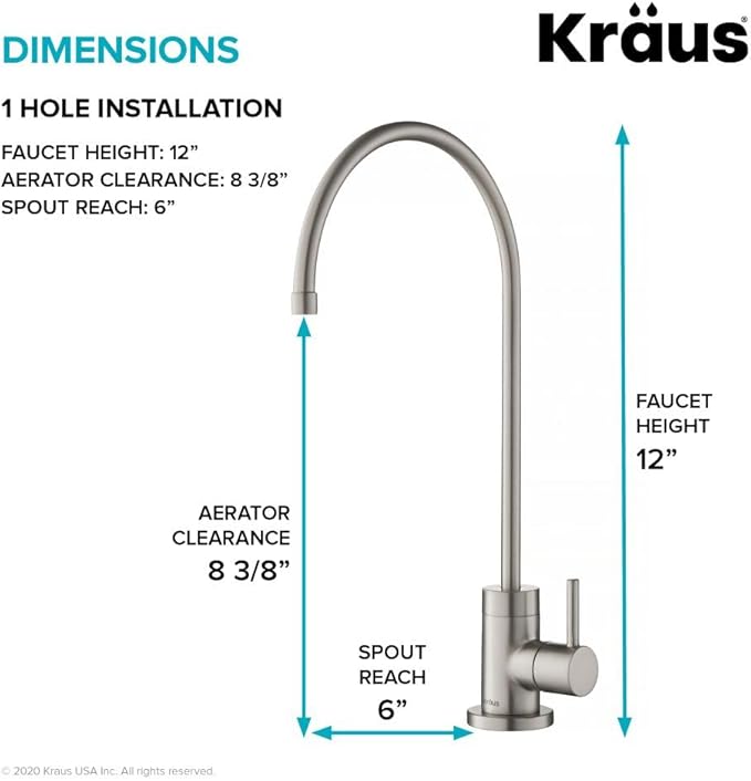 KRAUS Purita 100% Lead-Free Kitchen Water Filter Faucet in Spot Free Stainless