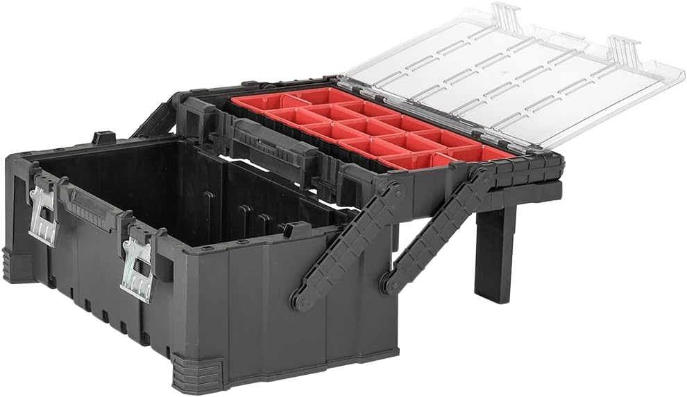 keter 17187311 tool box including assorted master pro, close-up detail