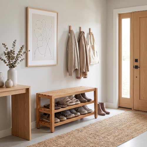 Asta Select Solid Teak 27" Shoe Rack Bench