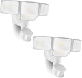 LUTEC 80W 9000LM LED Security Lights Motion Sensor Outdoor Lights, 4 Head LED (2 Pack)