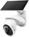 Tapo 4K Outdoor Camera Wireless, Battery Camera w/Solar Panel, 360° View