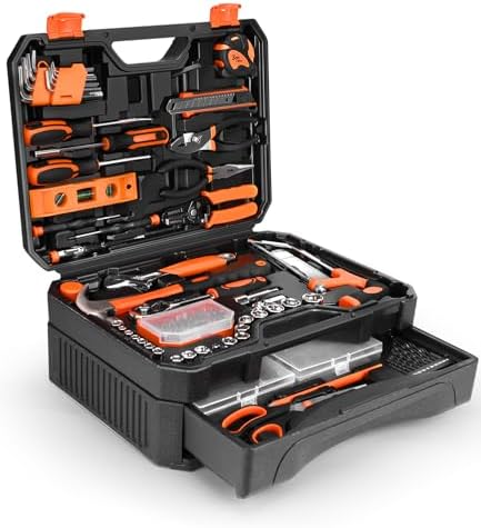328-Piece Home Tool Kit with Detachable Drawer Storage Case