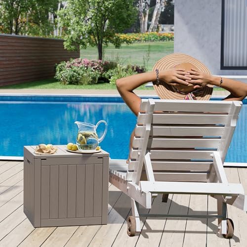 Outdoor Storage Box Waterproof, 32 Gallon Deck Box for Patio-2 Boxes