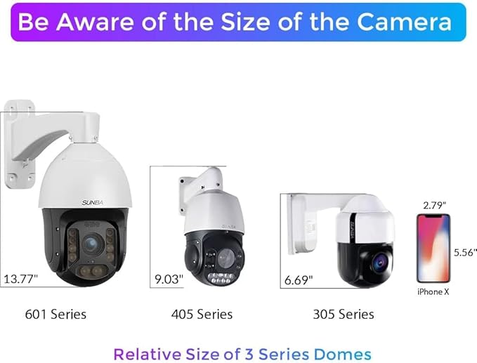 SUNBA Outdoor PTZ Analog Camera, 22X Optical Zoom, 960H CCTV Security Dome