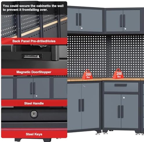 16PCS Garage Storage Cabinet System