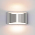 Aipsun Nickel Modern LED Wall Sconce Hardwired Indoor Wall Lights 1 Pack Up and