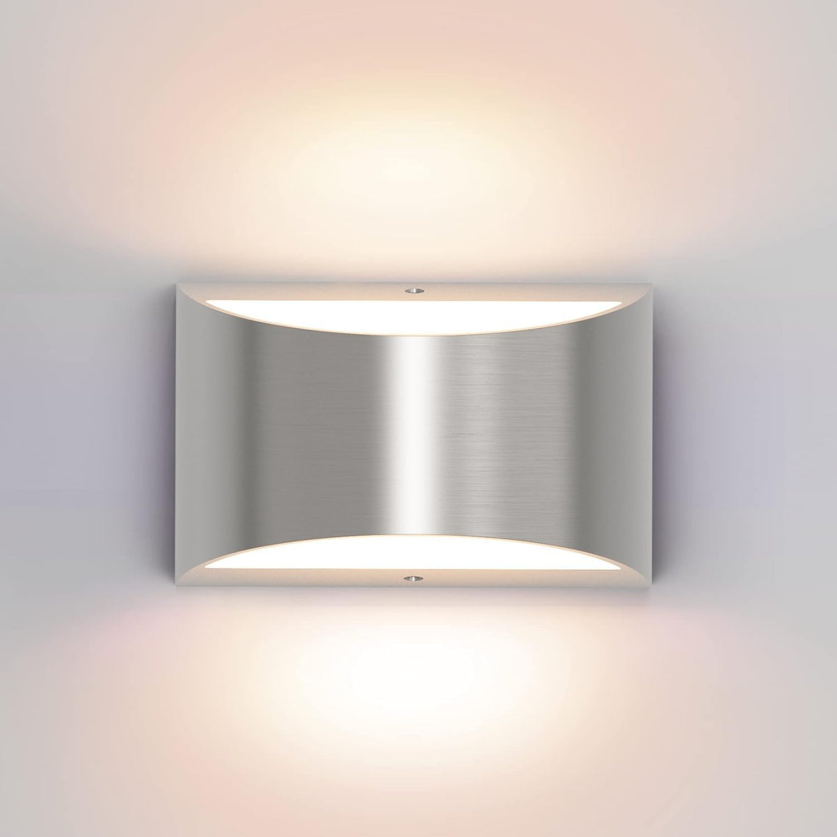 Aipsun Nickel Modern LED Wall Sconce Hardwired Indoor Wall Lights 1 Pack Up and