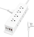 45W USB-C Fast Charging Under Desk Power Strip, 12 Outlet Mountable Power Strip