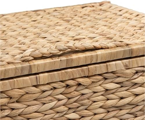 eHemco Storage Trunk with Metal Frame, Natural, 23.3 by 16.5 by 15.2 Inches