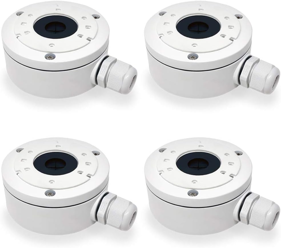 DS-1280ZJ-XS Aluminum Bracket Junction Back Box for Hikvision DS-2CD2042WD-I, 2CD20xx Series Bullet Cameras (4 Pack)