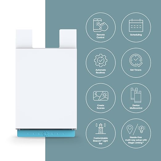 Smart Light Switch by Deako, Single Pole, 2.4 GHz Wi-Fi, Programmable, Remote