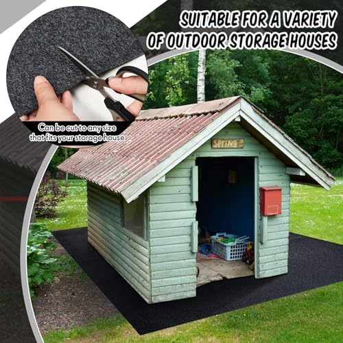 Shed Floor Mat 8.2 x 10.2 ft, PE Backing for Garage, Carport and Workshop