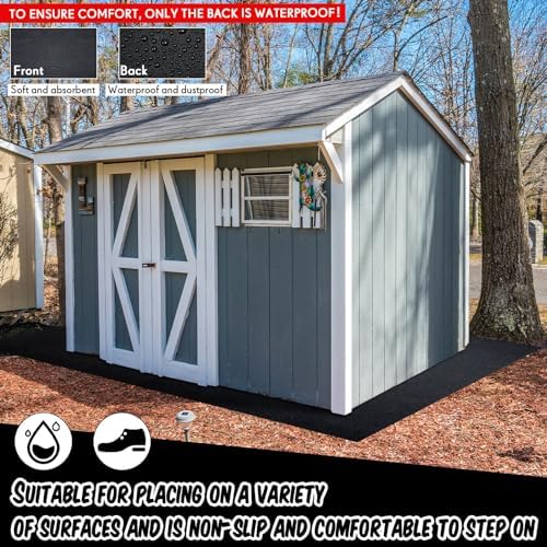 Shed Floor Mat 10 x 10 ft, PE Backing for Garage, Carport and Workshop